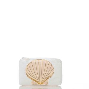 Aloha Collection Mini Sunrise Pouch in Crème (NWT)